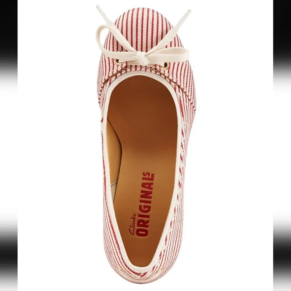 CLARK'S Originals striped espadrille wedges 8